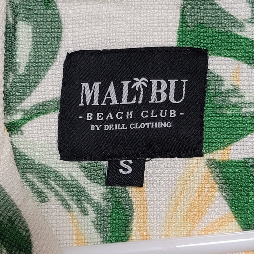 MALIBU BEACH CLUB Hawaiian Shirt Mens Small Button Up Short Sleeve Casual - Picture 4 of 11